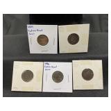 5-Indian Head Pennies