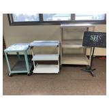 Metal Rolling Carts And Music Stand