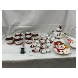 1960ï¿½s "Lefton" Japan Snow Man Party Set!!