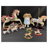 Christmas Carousel Horses And Rocking Horses