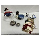 Snow Man Serving Platter And More Lot!!