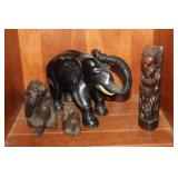 4pc African handcarved Wood Figures