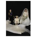 3 Royal Wedding Porcelain Dolls by Danbury Mint
