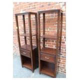 2pc Stands (missing glass shelves) 76" x 22" x 14"