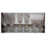 12pc Stemware Crystal Lot; By Shannon