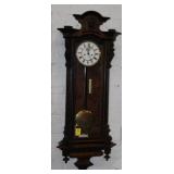 Antique Wall Rosewood Clock 47.5" w/ Gustab