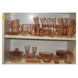 Pink Depression Glass (63pc +-) mostly Madrid