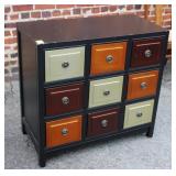 Chest with NINE Drawers w/ different Color Panels