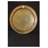 30"d Vintage Brass Chinese Table Top