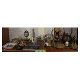 Lot of Brass Baldwin Candle Holders & Brass Items