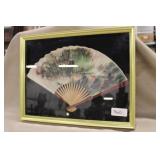 Chinese Fan in Shadowbox 13" x 17"