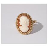 14kt Yellow Gold Beautiful Antique Cameo Ring