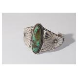 925 Sterling Native American Cuff Bracelet w/