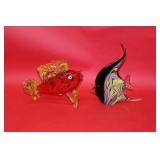 2pcs Murano Glass Fishes