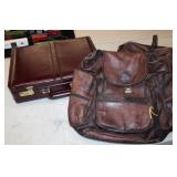 Avenues in leather burgandy Attache Case,