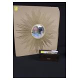 watch box, sunburst mirror in gold