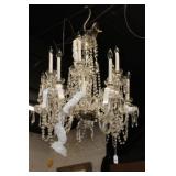 12 Light Crystal Chandelier 30" x 24"