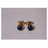 14kt yellow gold Pierced Stud Earrings featuring