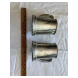 (2) Pewter drinking cups