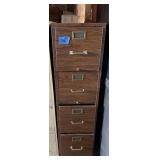 4 Drawer metal filing cabinet - 52" x 15" x 25"