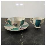 Ucagco Hand Painted Tea Cup with Matching Saucer