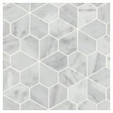 Monet Floral 2 in. Marble Mosaic Tile