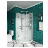 2-Piece Corner Shower Wall  White