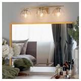 Gold Bathroom Vanity Light  3-Light Sconce