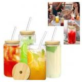 Beer Can Glasses Set  16 oz  4 pcs