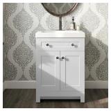 Everdean 24.5 in. W Bath Vanity  White