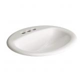 Aragon Self-Rimming Drop-In Bathroom Sink in White