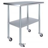 36"x24" Stainless Steel Table w/ Casters