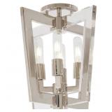 Kovacs Chrome 4-Light Nickel Flush Mount