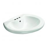 20.20 in. Pedestal Sink Basin in White