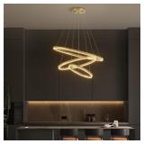 31 in. Gold Geometric LED Chandelier