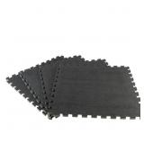 Black 25.2x25.2x0.68 in. Foam Gym Tiles