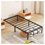 Twin 14 Inch Twin Bed Frame  Metal  Black