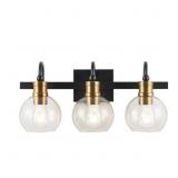 1 LOT(OF 2)21.5 in. Black/Brass Gold LED Vanity Li