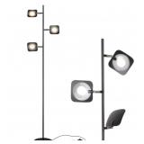 60 in. Black Industrial 3-Light Floor Lamp