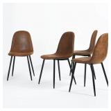 Brown Faux Suede Dining Chair (Set of 4)