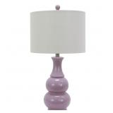 Crackle 26.5in Purple Lamp  Linen Shade