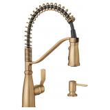 No Size Moen Nolia Gold Pre-Rinse Kitchen Faucet.