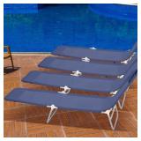 $64 Suzile 4 Pack Folding Chaise Lounge Chair