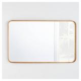 24"x36" Rectangular Mirror Brass - Threshold