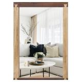 H HOMEWINS Rustic Wood Mirror  24x36 Inch