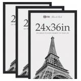 24x36 24x36 Poster Frame Black Oak - 3 Pack