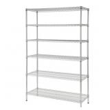 Chrome 6-Tier Metal Wire Shelving (48x72x18)**HAS