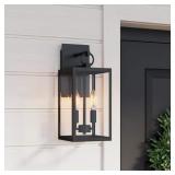 Ferris Black Lantern Wall Sconce  Iron & Glass