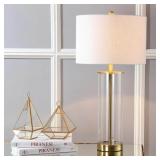 Collins 29 in. H Brass Gold Glass Table Lamp