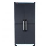 Plastic Garage Cabinet Black (35x74x18 in.)**CONDI